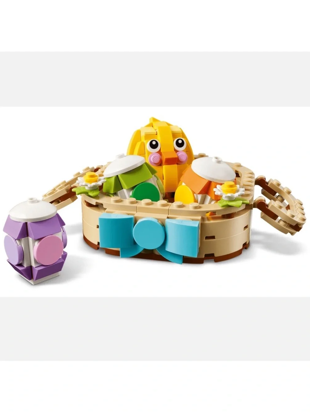 New LEGO® Easter Egg Basket (40863) w/ 3 eggs, a cute chick and 2 spring flowers - Picture 5 of 10